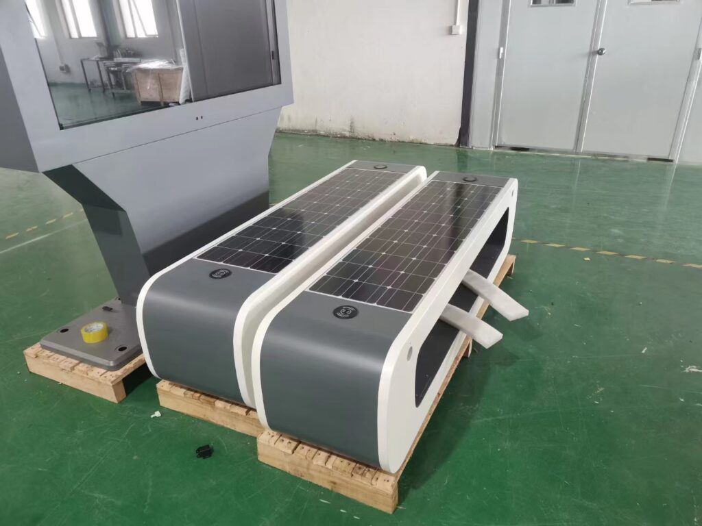 Quality control inspection of solar benches in solaranook