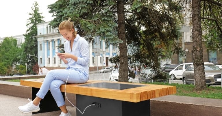 Smart Solar Bench with Wi-Fi Capabilities