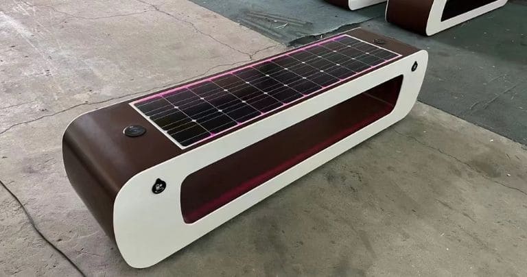 Solar Bench with Custom Branding