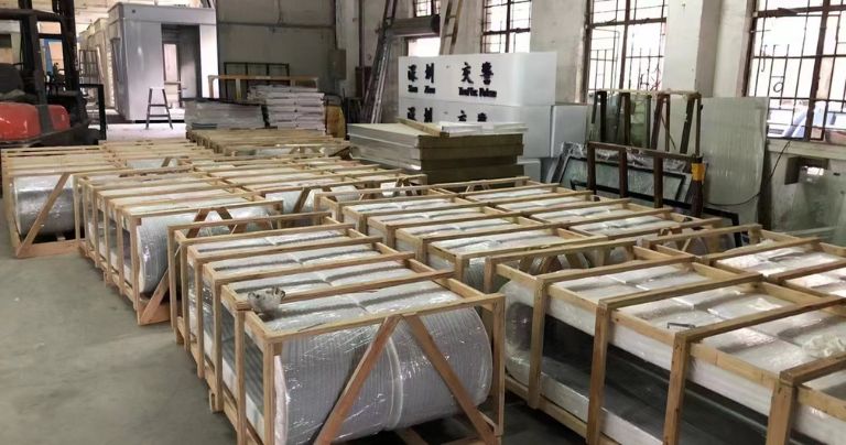 Solar charging benches packing