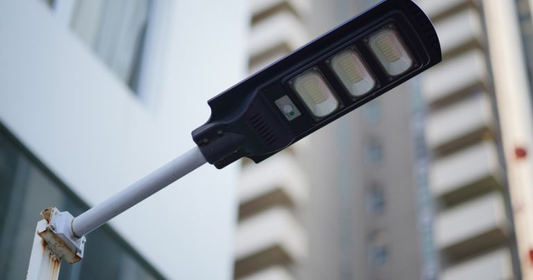 Eco-friendly Solar Street Light in a residential area